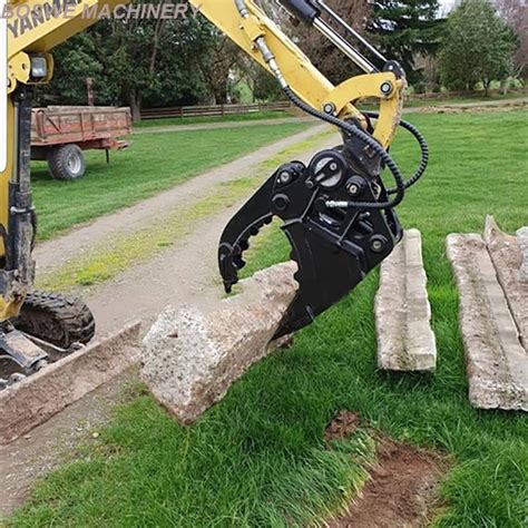 thumb grab for mini digger|mini digger timber grab.